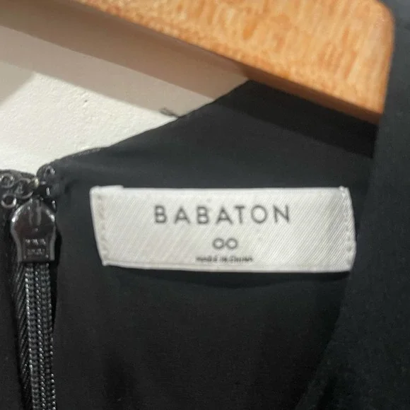 Aritzia Babaton Crepe T-Shirt Patricio Dress Black‎ Size 00 - Picture 3 of 8